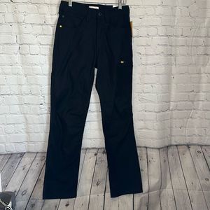 Caterpillar Men's Straight Fit Stretch Logo Black Work Jeans Size 28 X 32 New